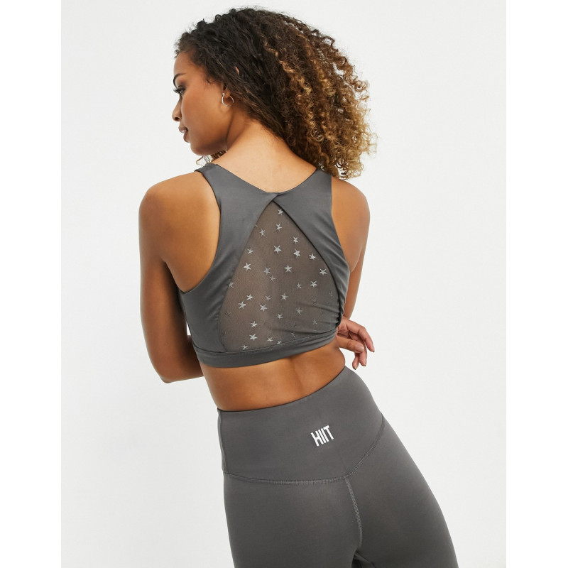 HIIT star lace panel bra in...
