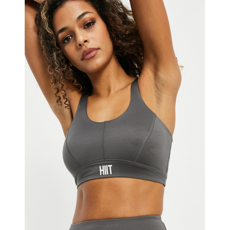 HIIT star lace panel bra in...