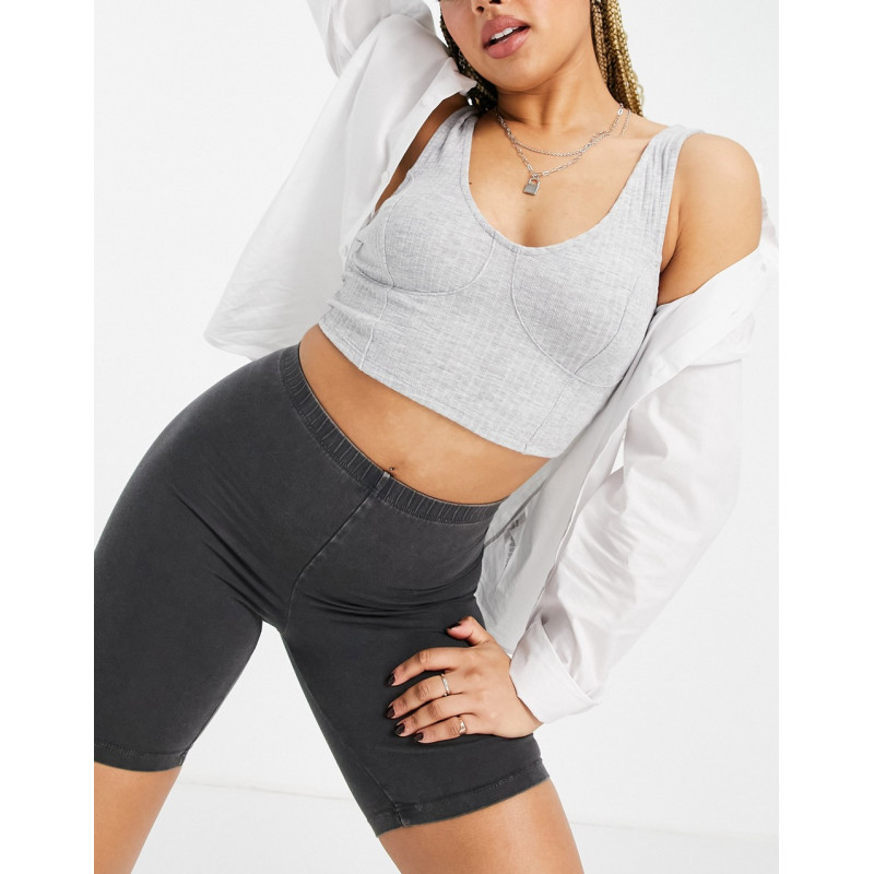 Only cropped bra top with...