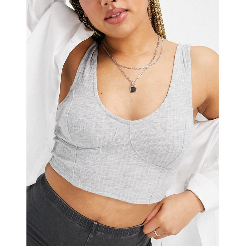 Only cropped bra top with...