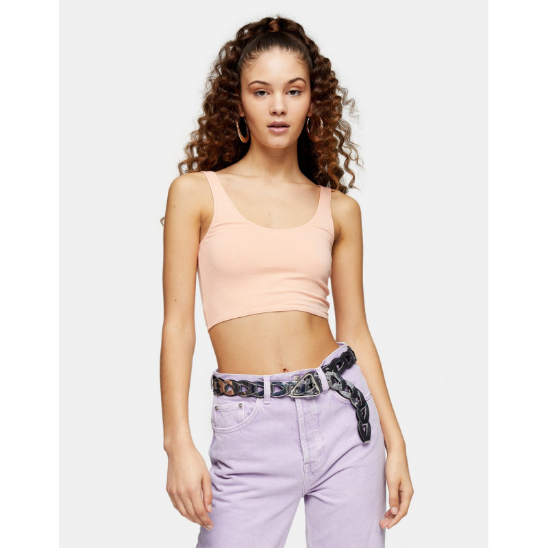 Topshop cropped cami top in...