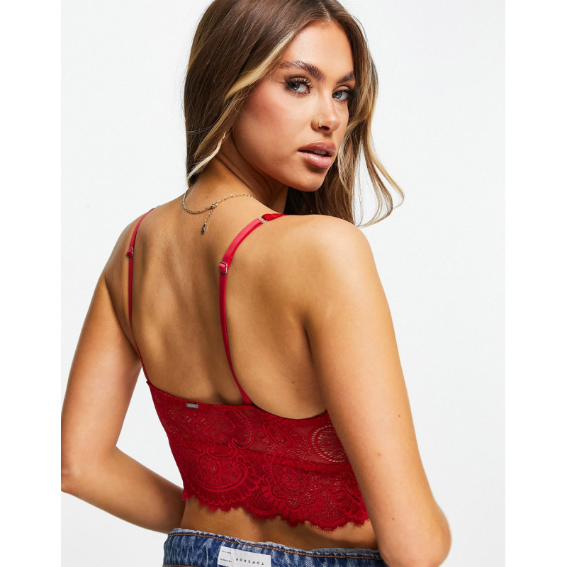 Gilly Hicks lace bralet in red