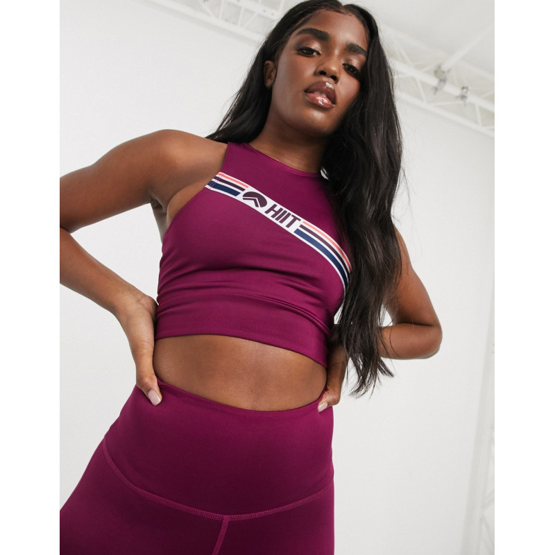 HIIT bra in raspberry with...