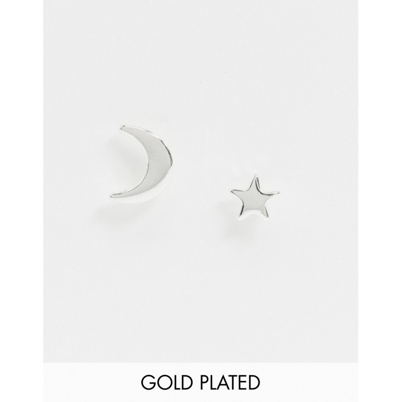 Pieces 18K plated moon and...