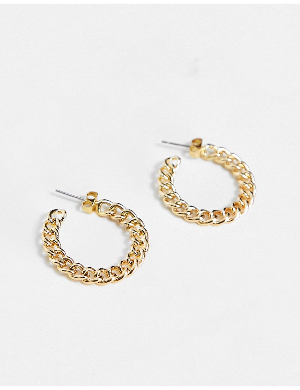 Pieces chain hoop in gold