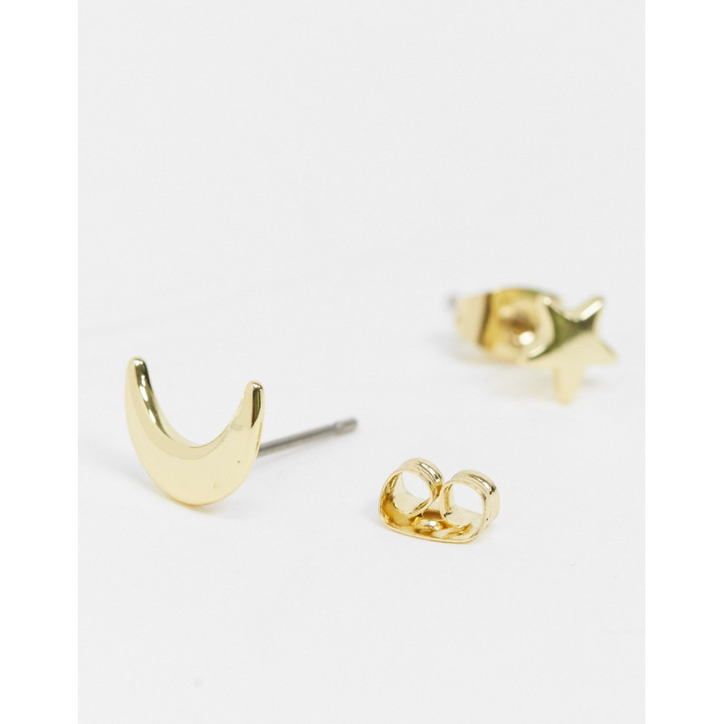 Pieces 18K gold plated moon...