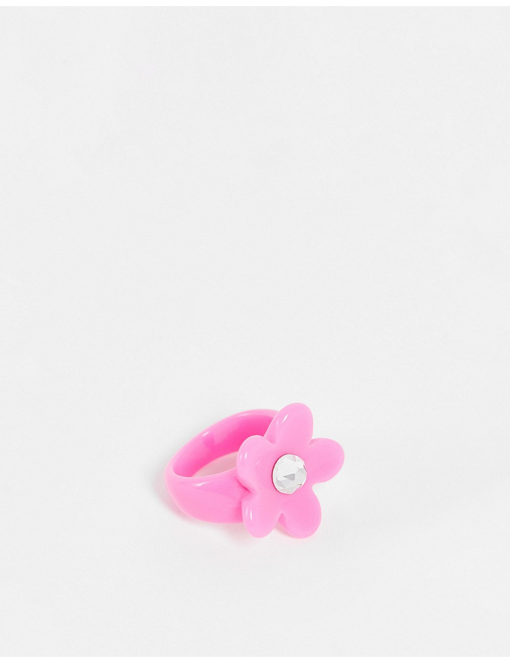 ASOS DESIGN ring with pink...