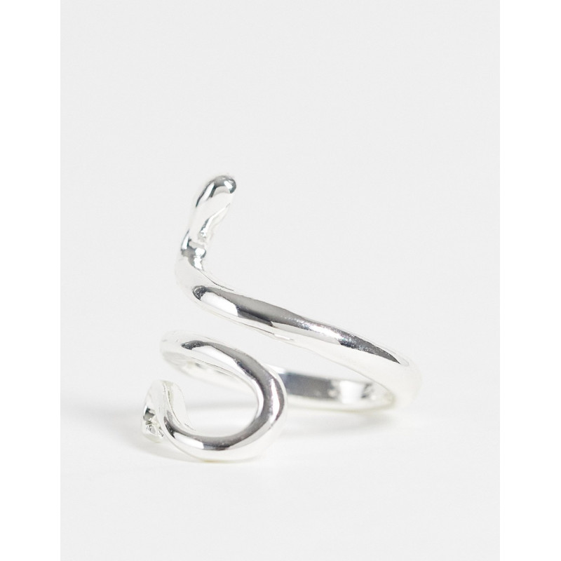 Weekday Snake ring in silver