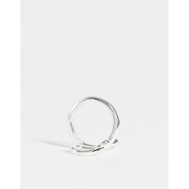 Weekday Snake ring in silver