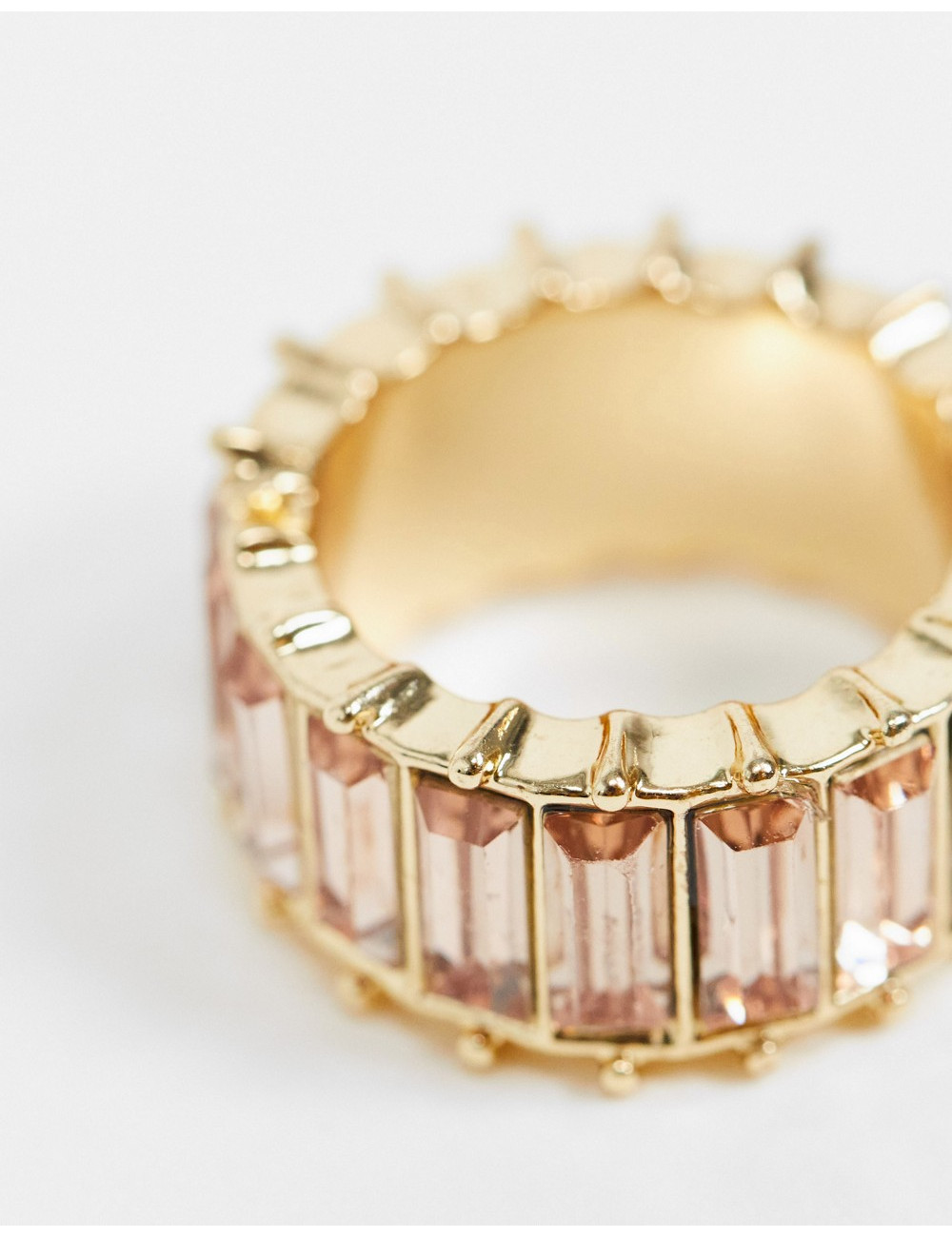 ASOS DESIGN ring with pink...