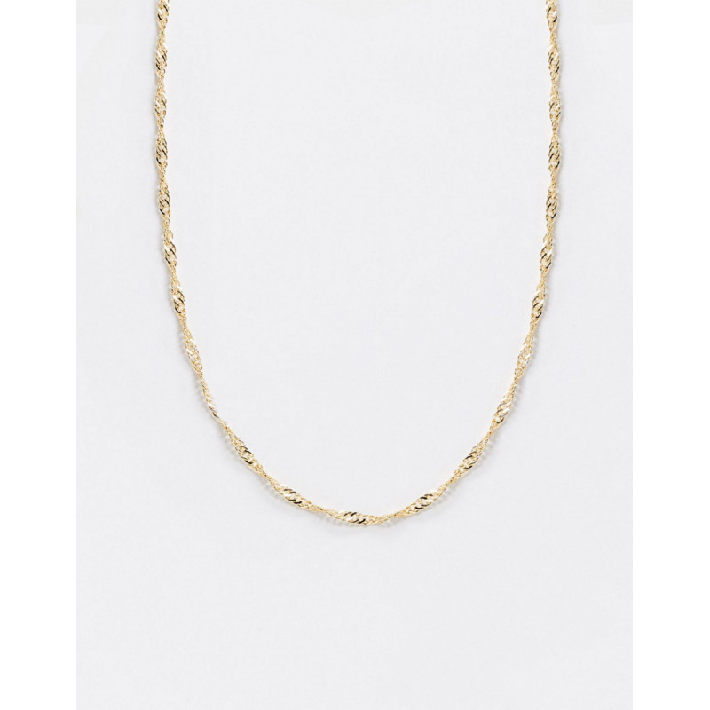 Topshop fine necklace in gold