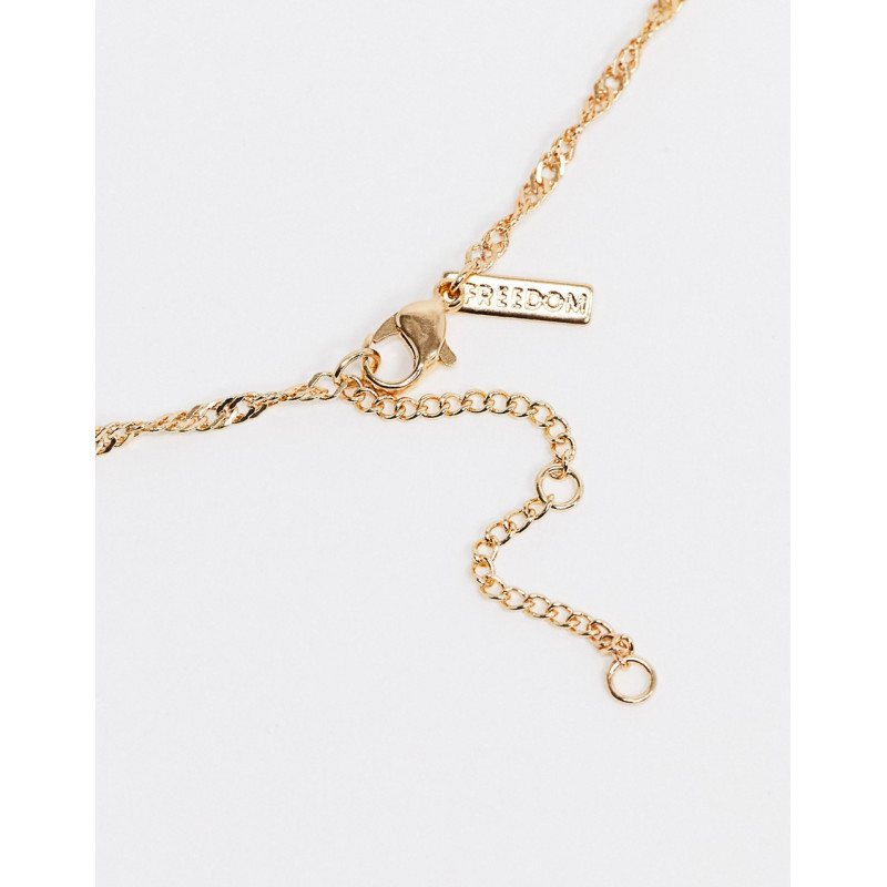 Topshop fine necklace in gold