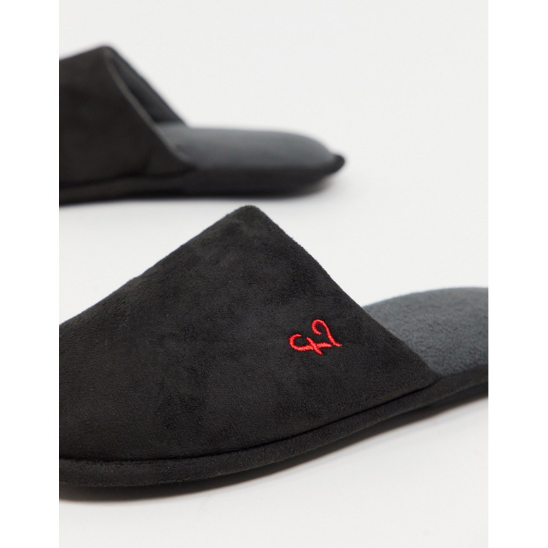 Farah mule slippers in black