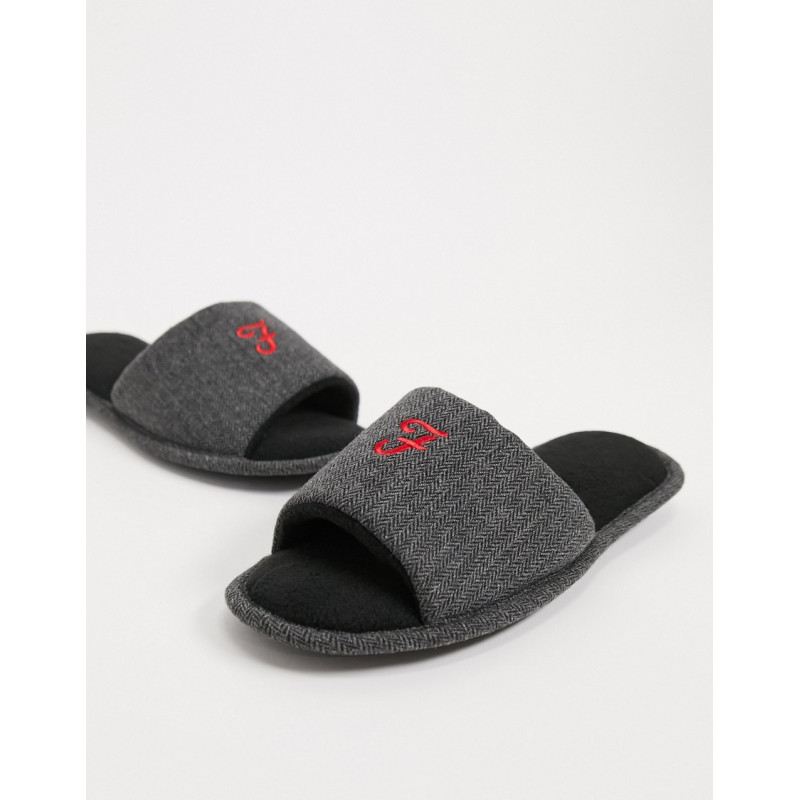 Farah slider slippers in grey