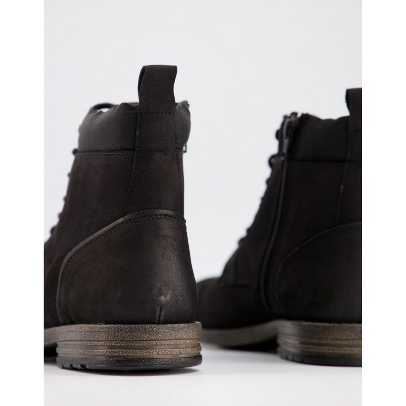 Dune lace up boots in black...