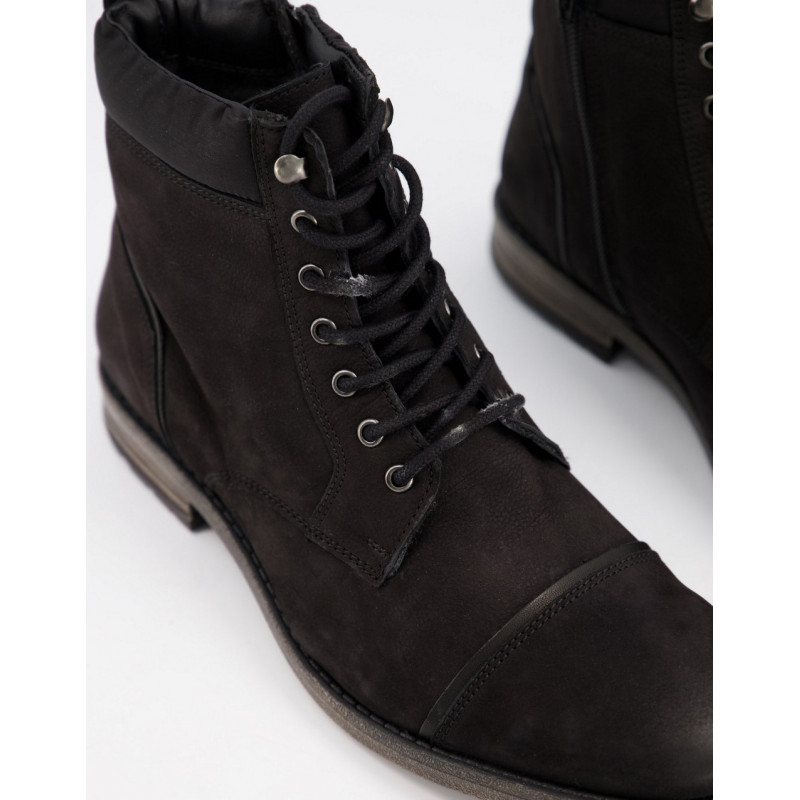 Dune lace up boots in black...