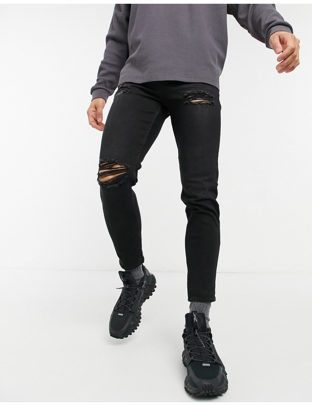 New Look tapered jeans with...