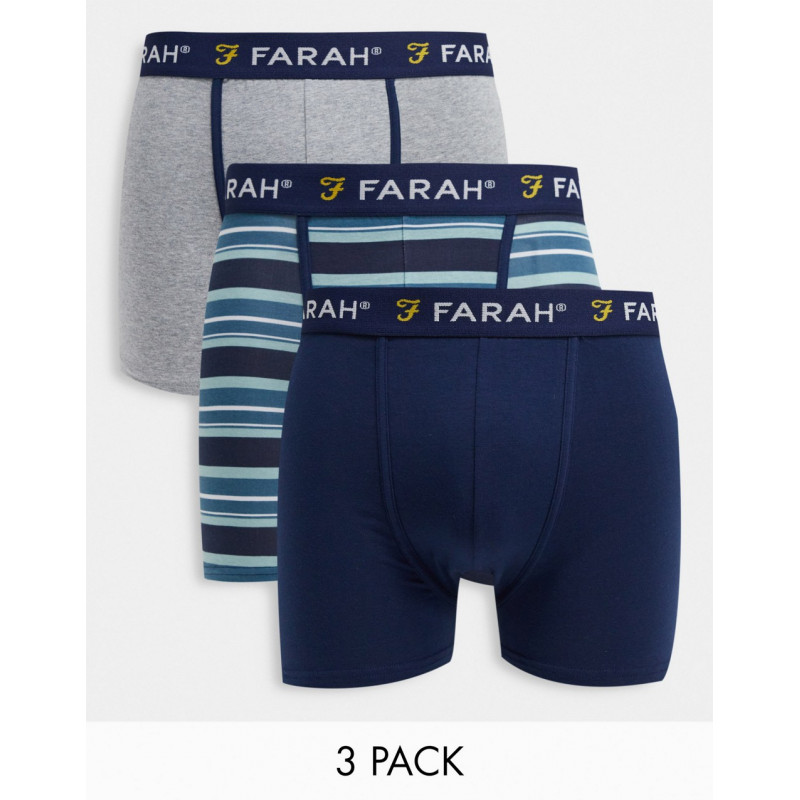Farah 3 pack boxers in blue