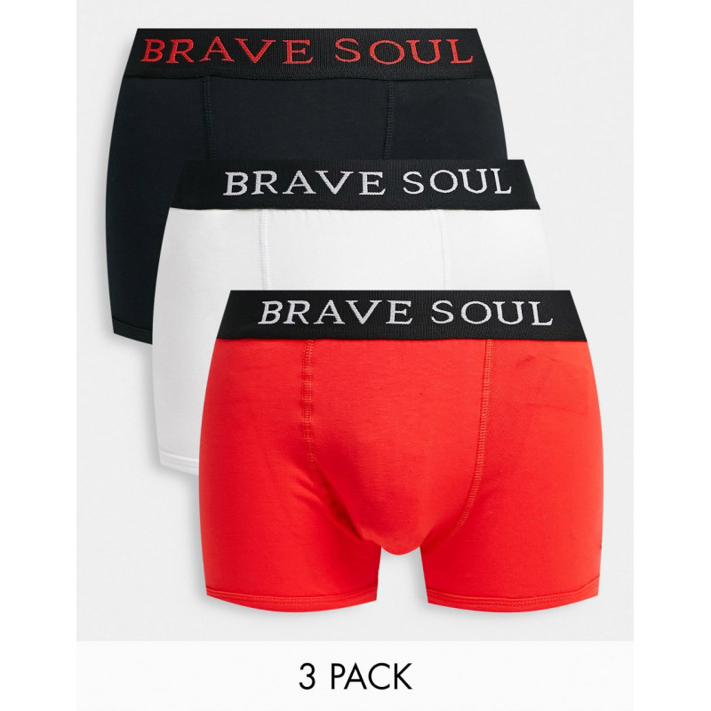Brave Soul 3 pack boxers in...