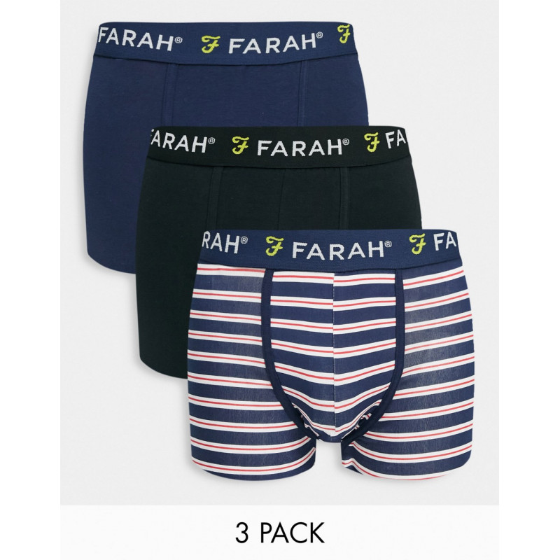 Farah 3 pack boxers in navy