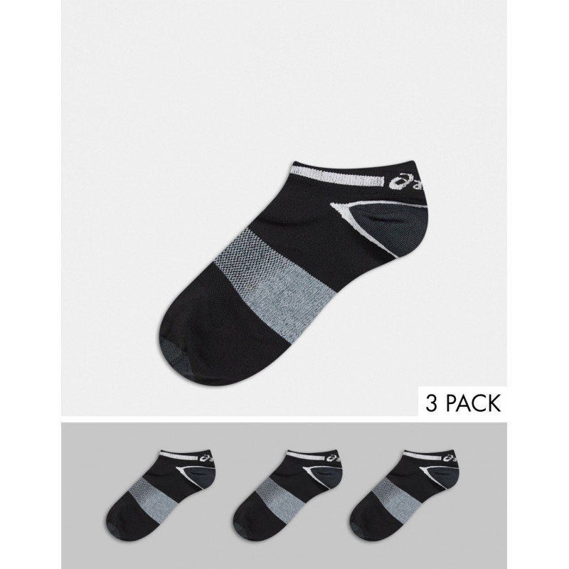 Asics 3 pack socks in black