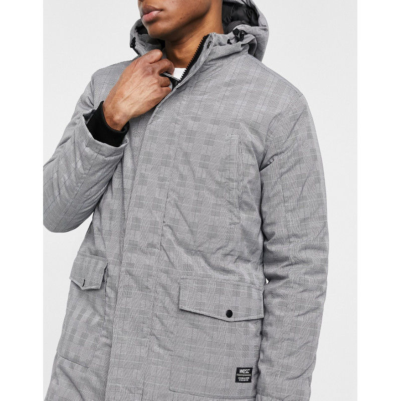 WESC plaid winter parka jacket