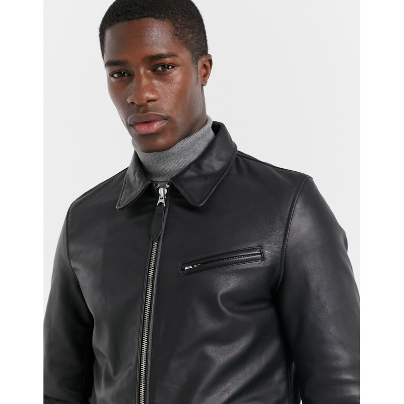 Schott leather jacket in black