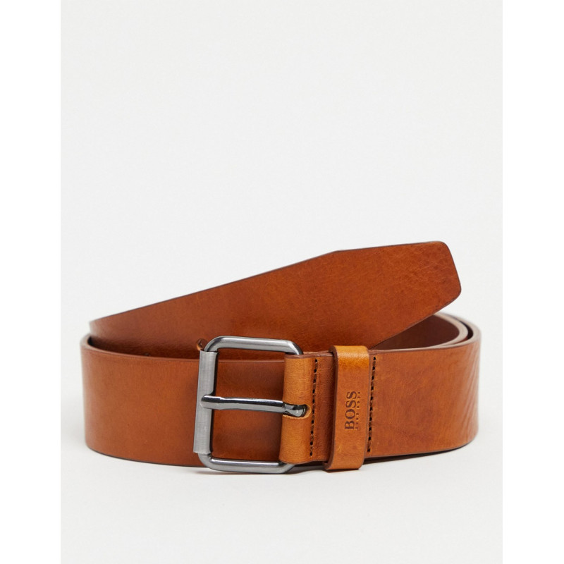 BOSS Serge leather belt in tan