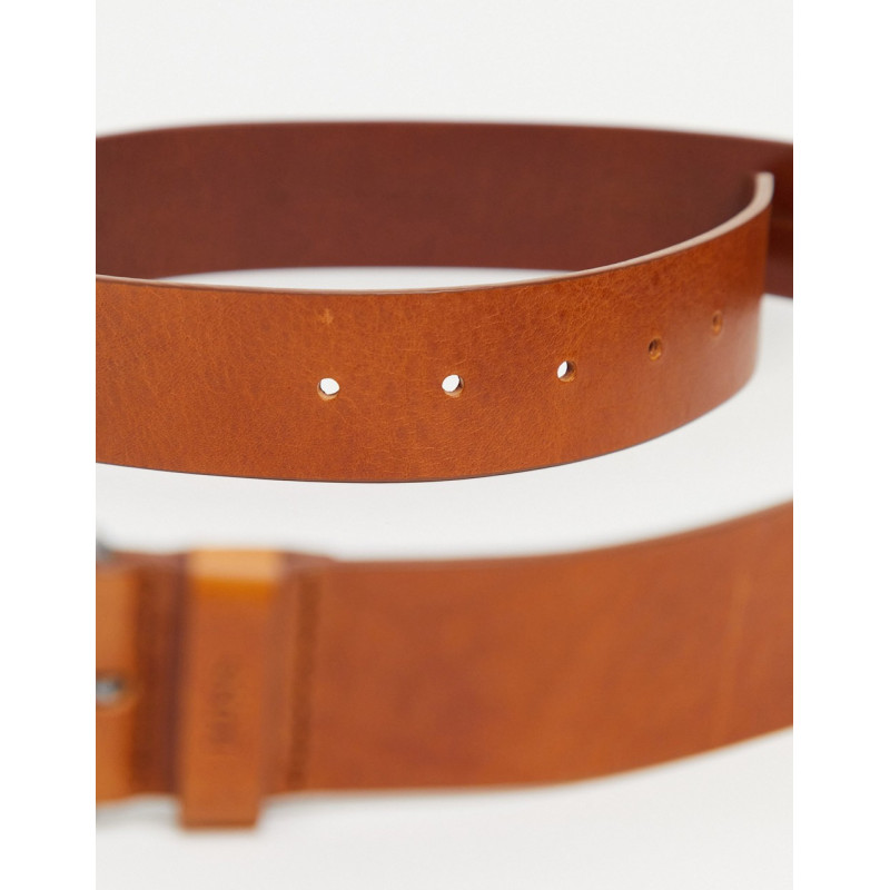 BOSS Serge leather belt in tan