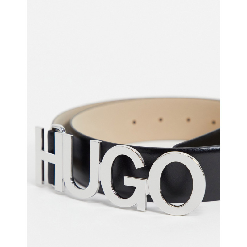 HUGO Zula leather logo belt...