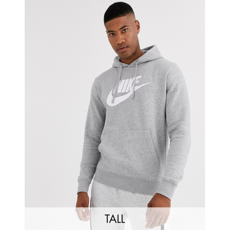 Nike Tall Club hoodie in grey