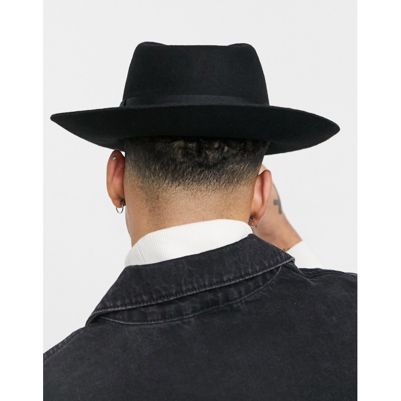 Amour black fedora hat