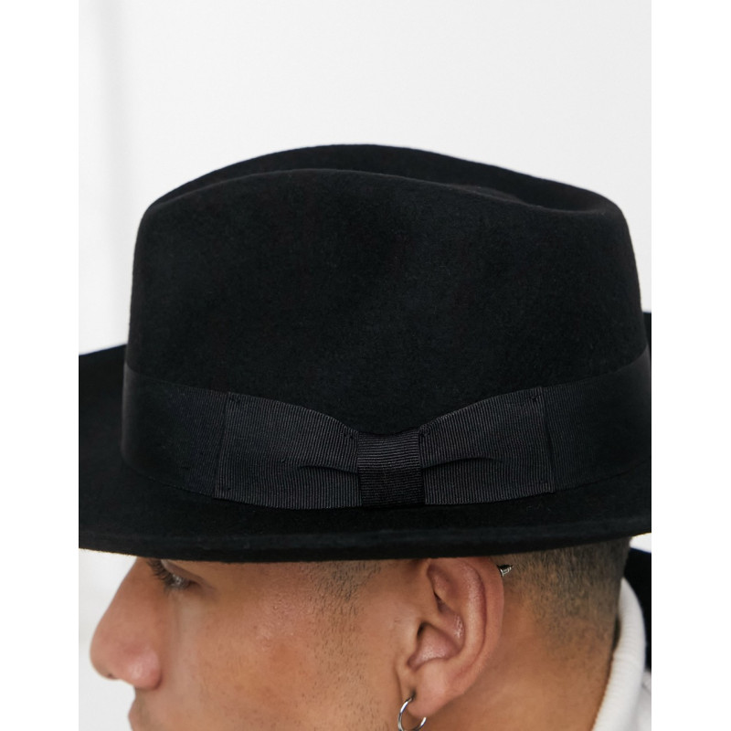 Amour black fedora hat