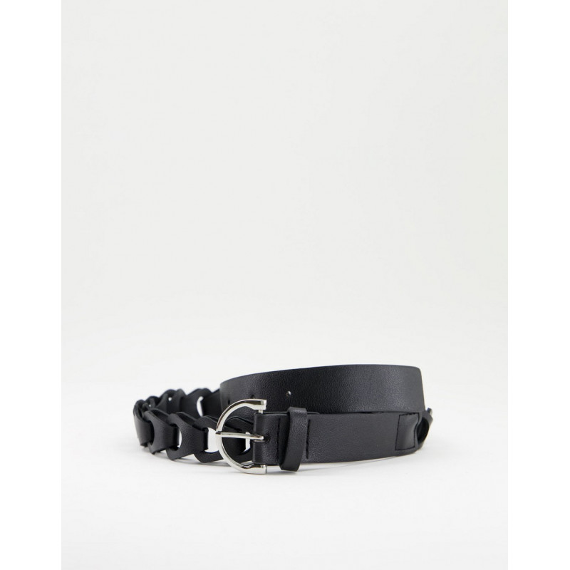 SVNX pu woven leather belt