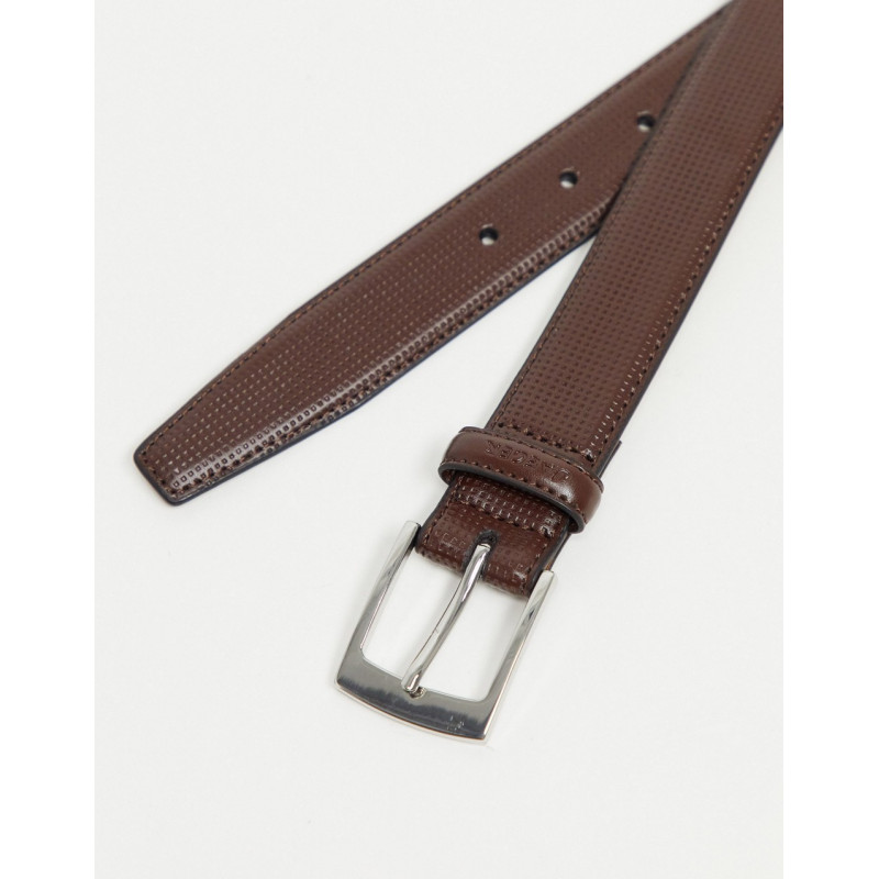 Jaeger textured belt in brown