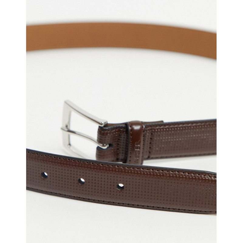 Jaeger textured belt in brown