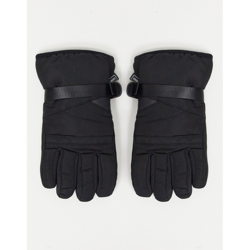 Consigned ski gloves in black