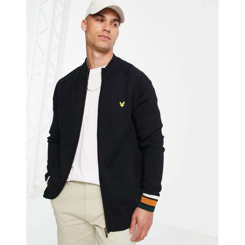 Lyle & Scott knitted track top
