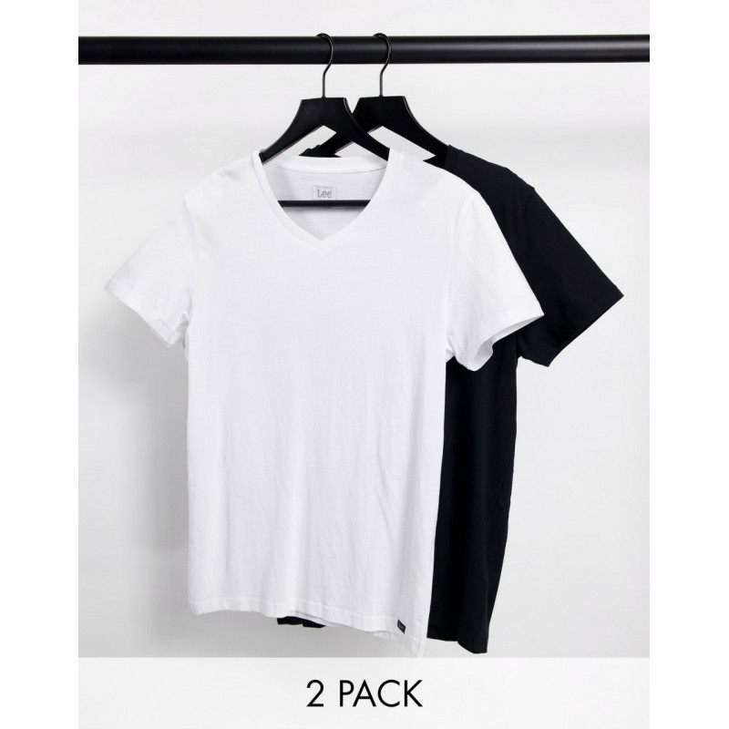 Lee v-neck t-shirts in 2 pack