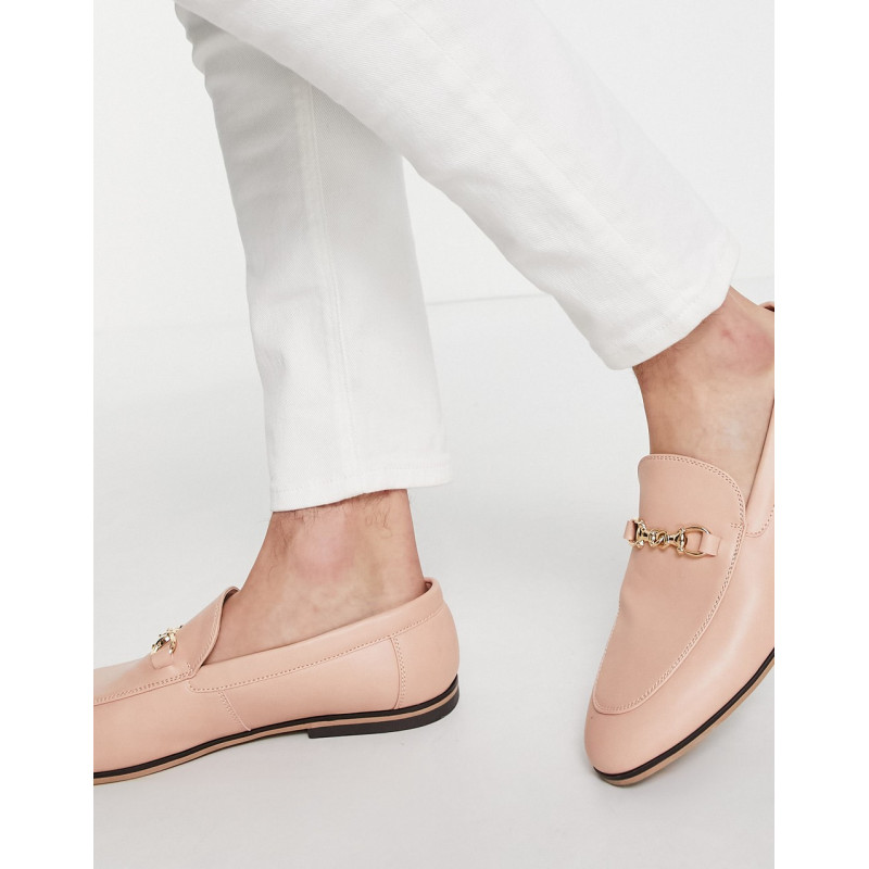 ASOS DESIGN loafers in pink...