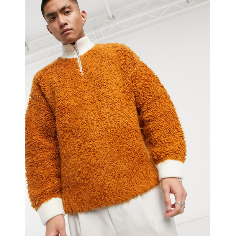 ASOS DESIGN knitted borg...