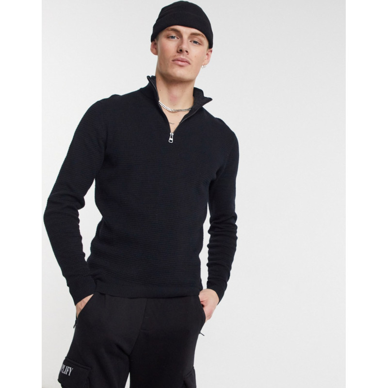 Esprit half zip knit in black