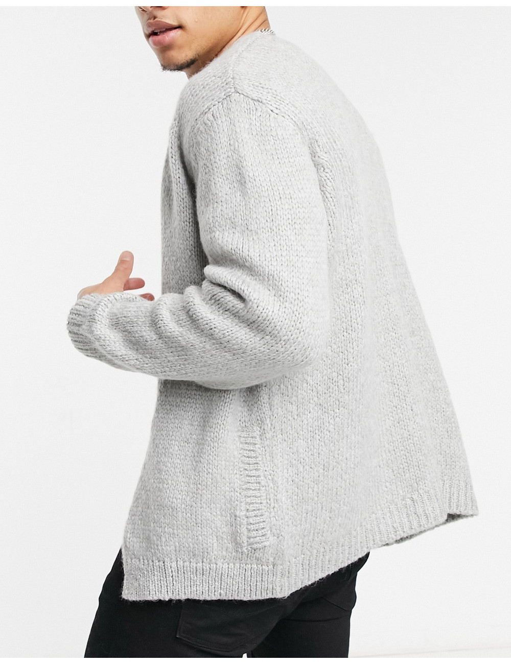ASOS DESIGN knitted edge to...