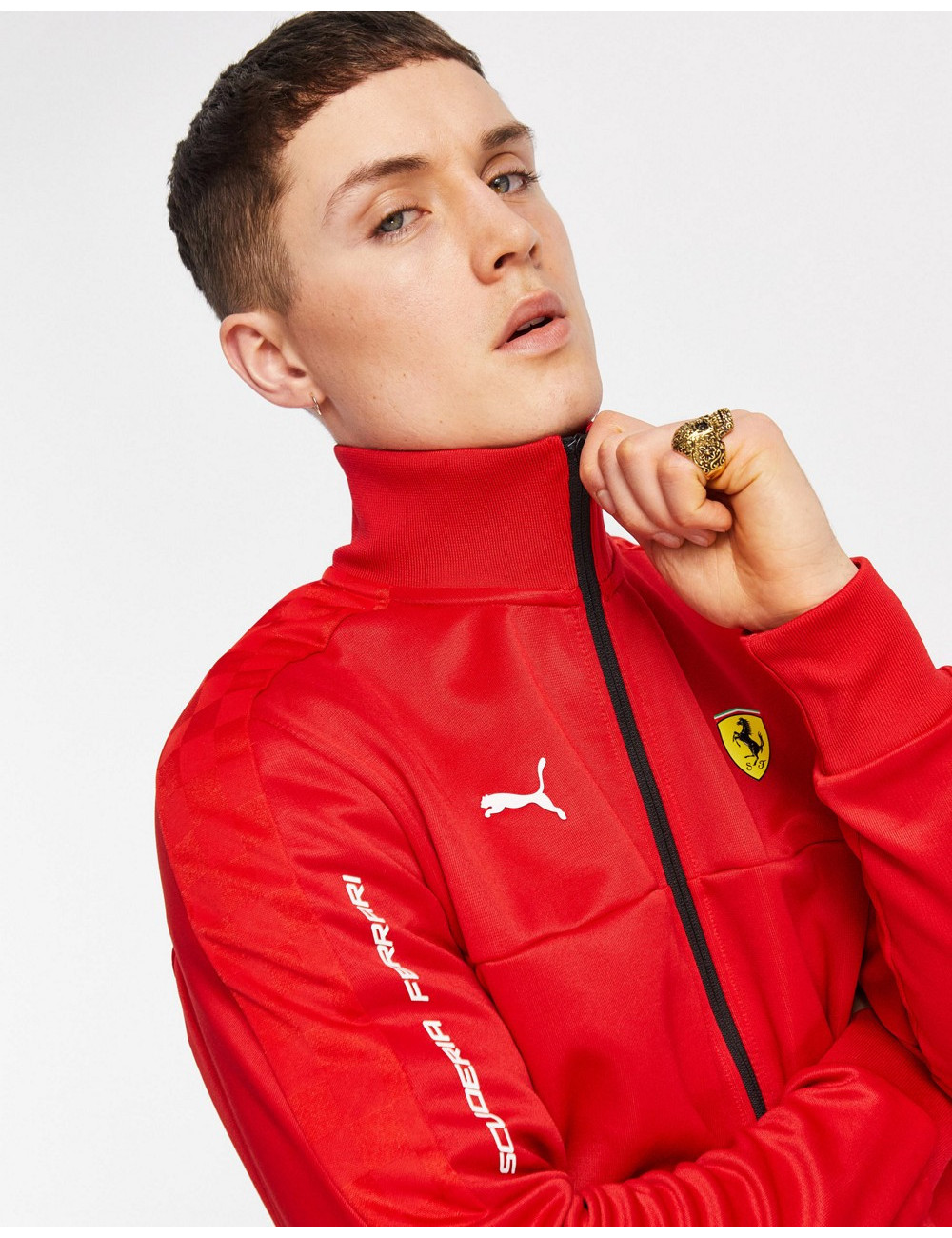 Puma SF T7 track jacket in red