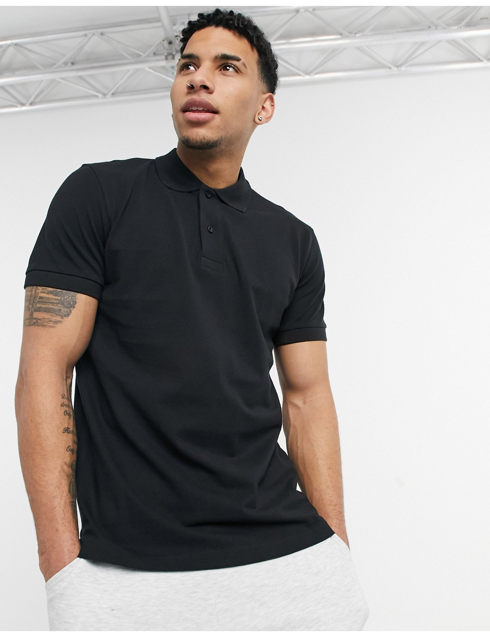 Selected Homme polo in black