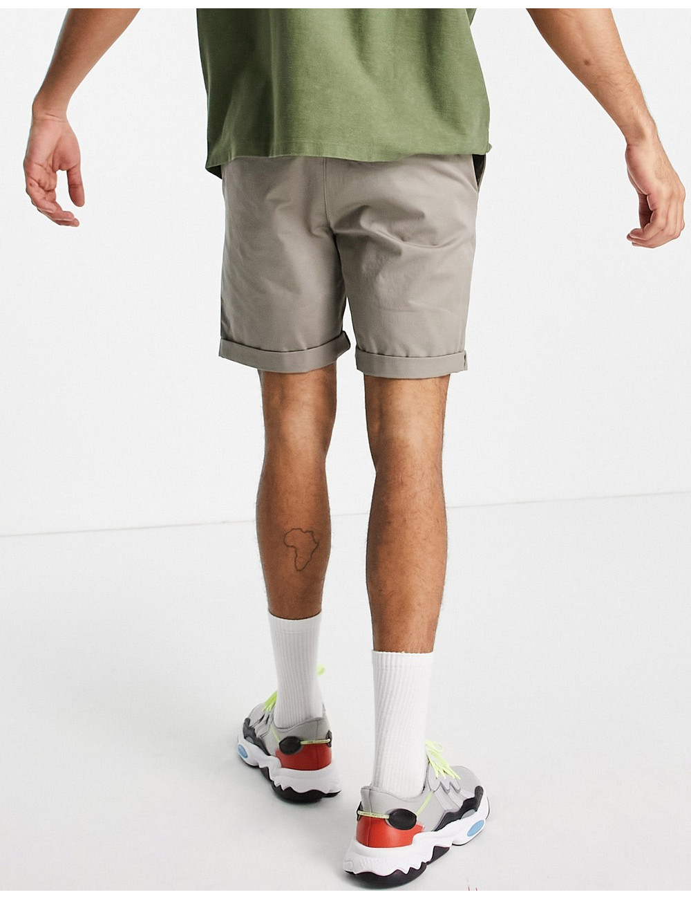 New Look chino short in grey
