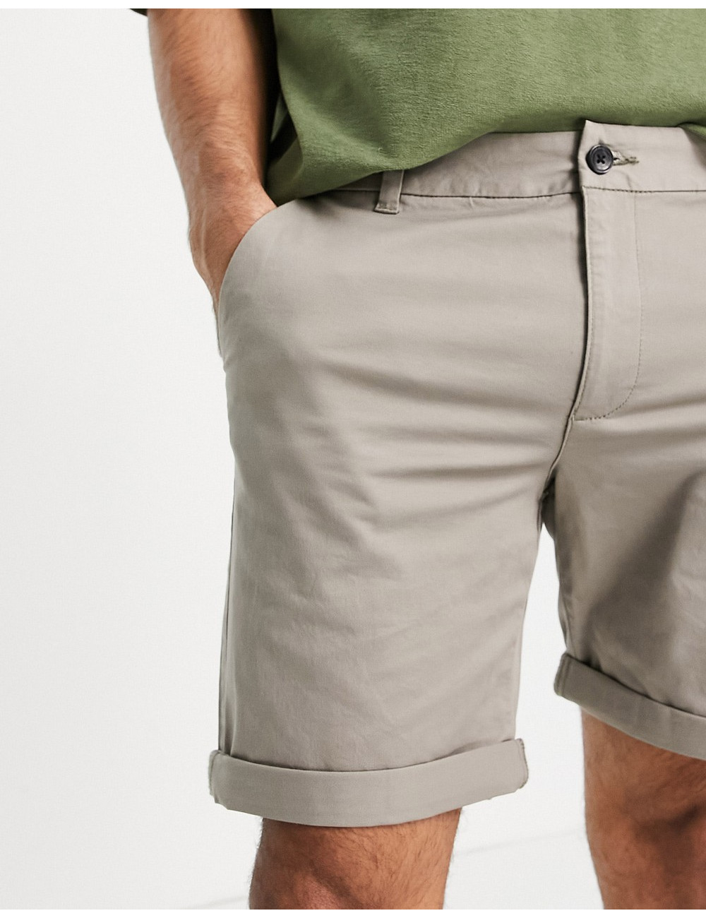 New Look chino short in grey