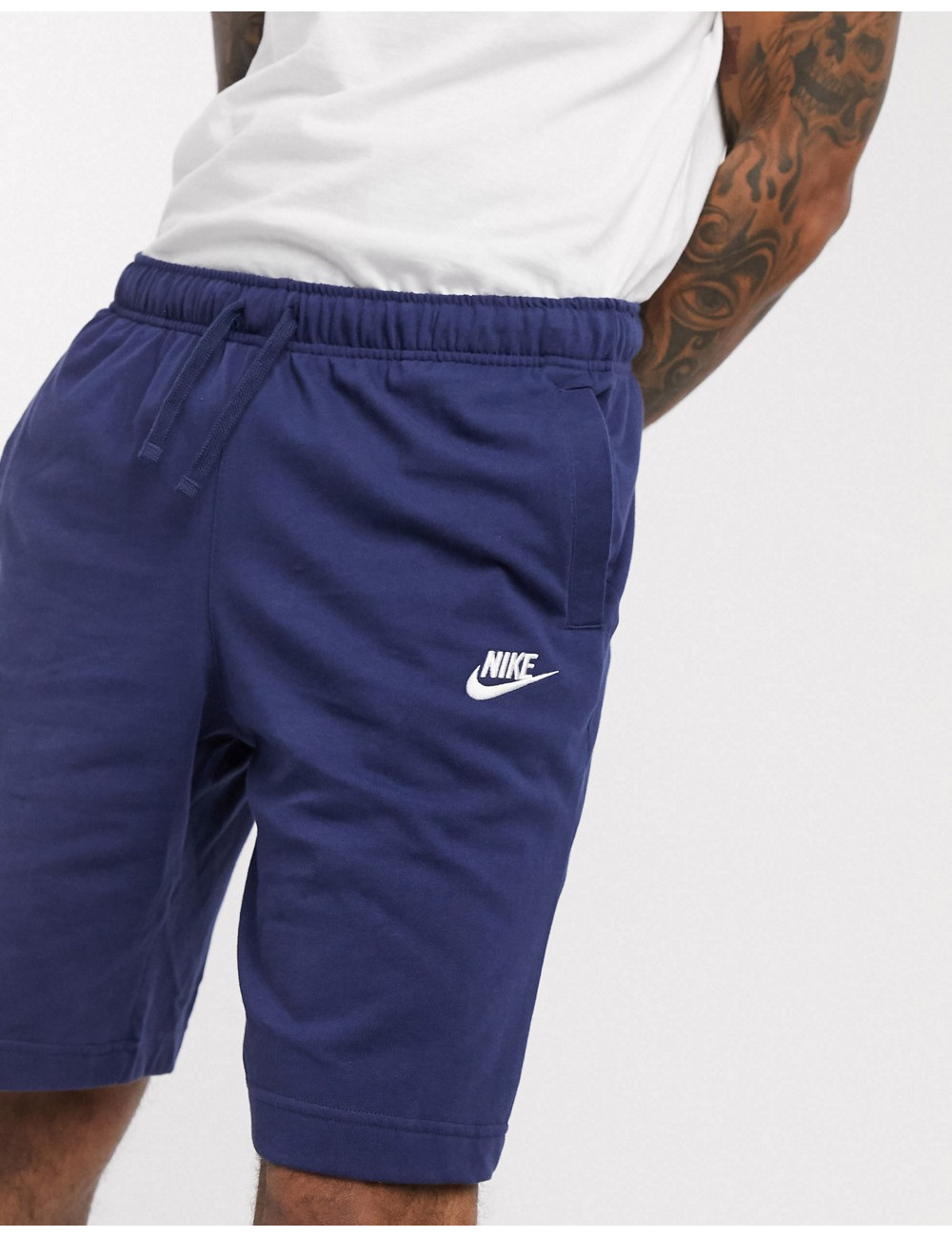 Nike Club logo shorts in navy