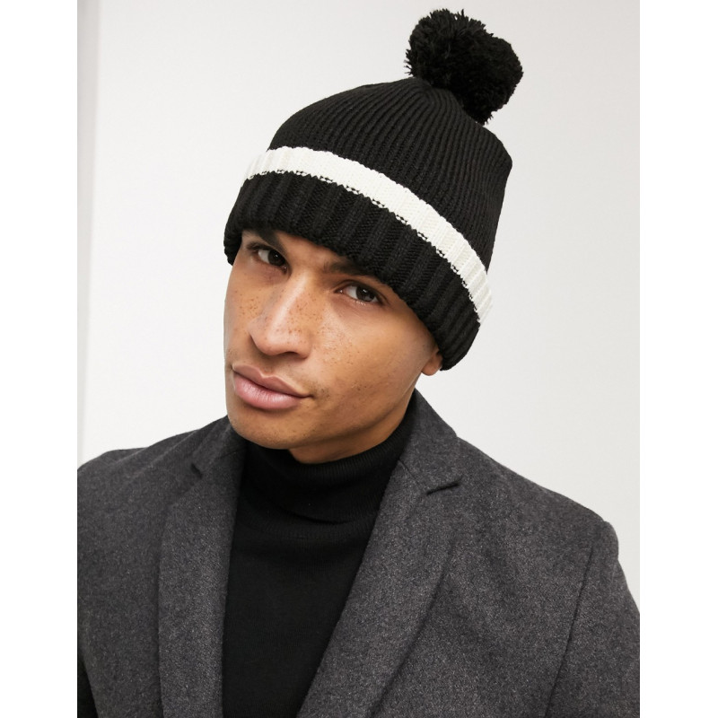 Topman bobble hat with...