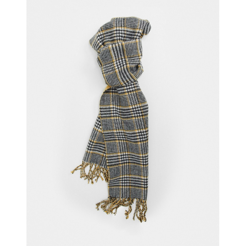 Topman check woven scarf in...